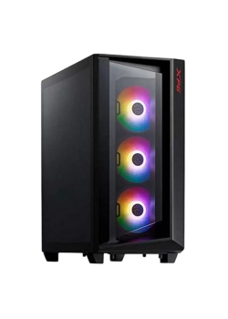 Корпус XPG CRUISER Black [CRUISERST-BKCWW] (Midi-Tower, черный, TG, 120mm ARGB fan*3)