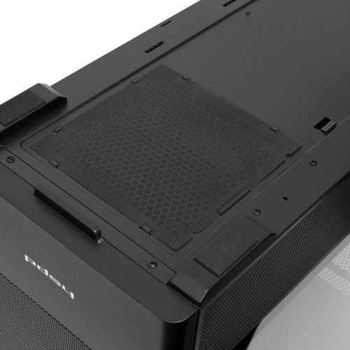 Корпус без блока питания/ Case HSPD M712, Mesh Mid Tower, Black, TG, 0.6 SPCC, no fans, E-ATX, ATX, mATX, mITX, 175/410/160mm, 2x2.5