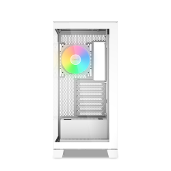 Корпус ПК без блока питания/ Case SAMA V50 White, Midi-Tower, TG, 4x120mm ARGB, 2xUSB 3.0 + 1xUSB 3.1 Type-C, ATX, mATX, mITX White