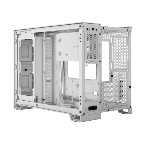 Корпус без блока питания/ Case Corsair 2500X Airflow, Midi-Tower, TG, no fan, 2xUSB-A 3.2, 1xUSB 3.2 Type-C, mATX, mITX White