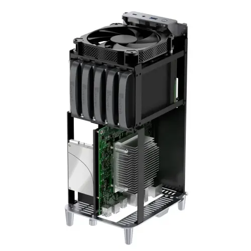 Корпус без блока питания/ Case JONSBO N1, Desktop SFF, 1x140mm, 1xUSB-A 3.0 + 1xUSB-C 3.2, SFX PSU Support, mITX Gray