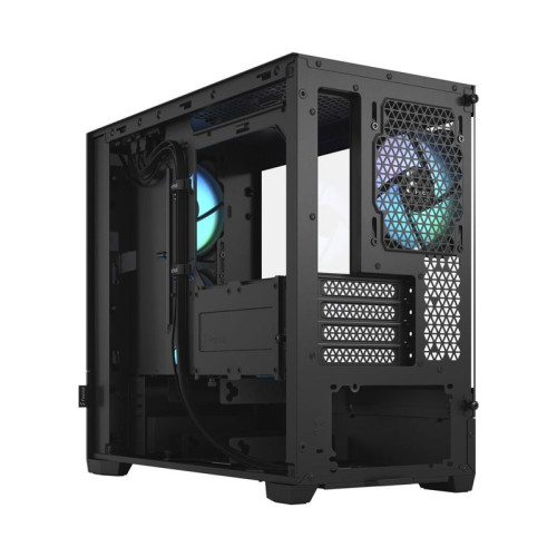 Корпус ПК без блока питания/ Case Fractal Design Pop Mini Air RGB TG Clear Tint, Mini-Tower, 3x120mm RGB, 2xUSB-A 3.2 mATX, mITX Black