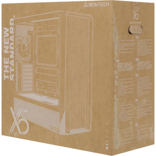Корпус Montech X5 белый без БП ATX 4x120mm 1xUSB2.0 1xUSB3.0 1xUSB3.1 audio bott PSU