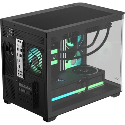 Корпус Formula Crystal U2M Floe черный без БП mATX 1xUSB3.0 1xUSB3.1 audio bott PSU