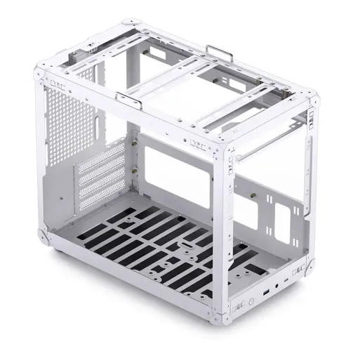 Корпус без блока питания/ Case JONSBO C6 MAX Handle, Mini-Tower, TG, no fan, 1xUSB-A 3.0 + 1xUSB-C 3.1, mATX, mITX White
