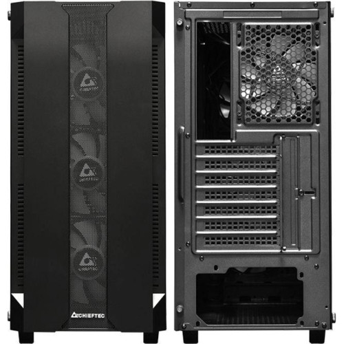 Корпус Chieftec Hunter черный ATX 4x120mm 4x140mm 2xUSB3.1 audio bott PSU [GS-01B-OP]