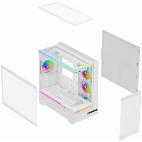 Корпус без блока питания/ Case Thermalright M10 FAN4-C, Mini-Tower, TG, 4x120mm ARGB, 2xUSB-A 3.0, 1xUSB Type-C, mATX, mITX White Корпус без блока питания/ Case Thermalright M10 FAN4-C, Mini-Tower, TG, 4x120mm ARGB, 2xUSB-A 3.0, 1xUSB Type-C, mATX, mITX White