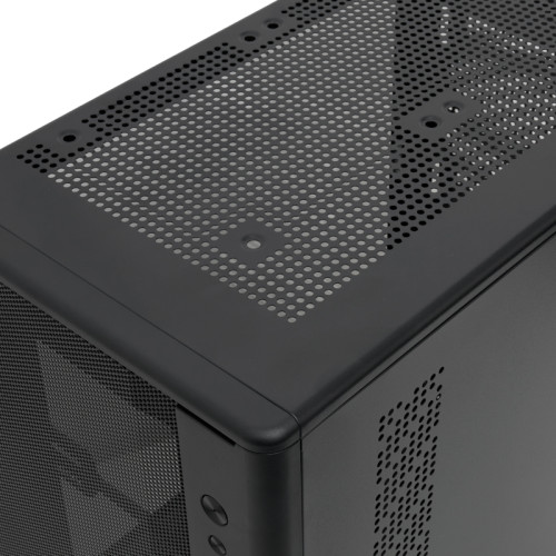 Корпус без блока питания/ Case HSPD M332, Mesh Mini-tower, Black, TG, 0.4 SPCC, no fans, mATX, mITX, 160/285/170mm, 1x2.5