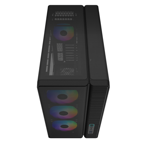 Корпус ПК без блока питания/ Case SAMA S50 Black, Midi-Tower, TG, 4x120mm ARGB, 2xUSB 3.0 + 1xUSB 3.2 Type-C, ATX, mATX, mITX Black Корпус ПК без блока питания/ Case SAMA S50 Black, Midi-Tower, TG, 4x120mm ARGB, 2xUSB 3.0 + 1xUSB 3.2 Type-C, ATX, mATX, mITX Black