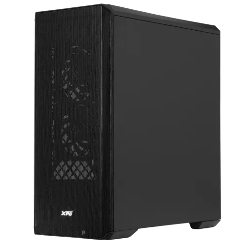Корпус XPG DEFENDER BLACK [DEFENDER-BKCWW] (Midi-Tower, черный, TG, 120mm fan*3)