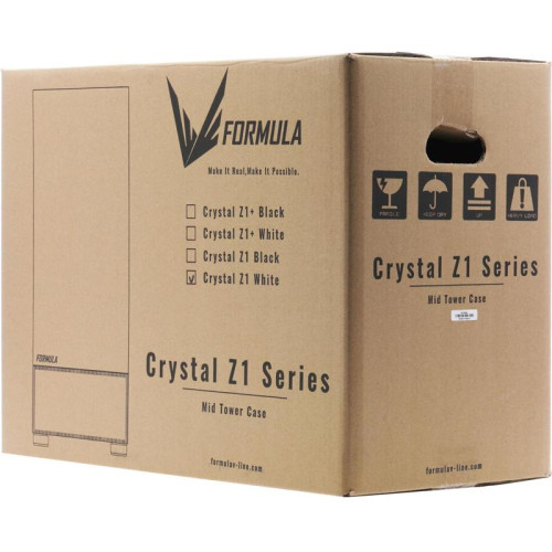 Корпус Formula Crystal Z1 белый ATX 3x120mm 2xUSB2.0 1xUSB3.0 audio bott PSU [CRYSTAL Z1]