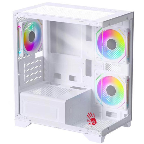 Корпус Bloody BD-CC103F белый без БП mATX 7x120mm 1xUSB2.0 1xUSB3.0 audio bott PSU