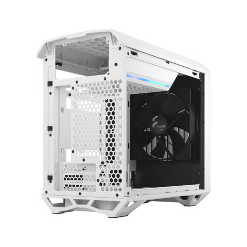 Корпус ПК без блока питания/ Case Fractal Design Torrent Nano TG Clear Tint, Mini-Tower, 1x180mm, 2xUSB-A 3.0 + 1xUSB 3.2 Type-C, mDTX, mITX White