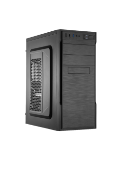 Корпус с блоком питания 450Вт./ Case Forza ATX, 450W, 1xUSB2.0+1xUSB3.0, Black, w/o FAN, 8 cm fan PSU, power cord