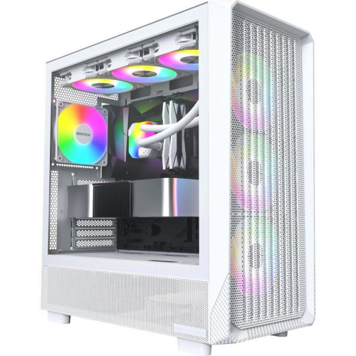 Корпус Montech X5 белый без БП ATX 4x120mm 1xUSB2.0 1xUSB3.0 1xUSB3.1 audio bott PSU