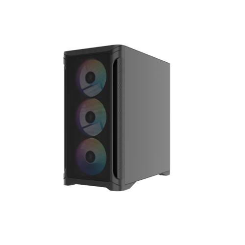 Корпус ПК без блока питания/ Case SAMA S31 Black, Midi-Tower, TG, 4x120mm ARGB, 2xUSB 3.0 + 1xUSB 3.2 Type-C, mATX, mITX Black