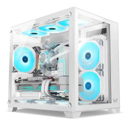 Корпус Formula Crystal Z5 TG белый mATX 11x120mm 2xUSB2.0 1xUSB3.0 audio bott PSU [CRYSTAL Z5]