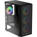 Корпус ПК без блока питания/ Case Ocypus Gamma C50 BK ARGB, Mini-Tower, TG, 4x120mm ARGB, 1xUSB-A 3.0 + 2xUSB 2.0, mATX, mITX Black