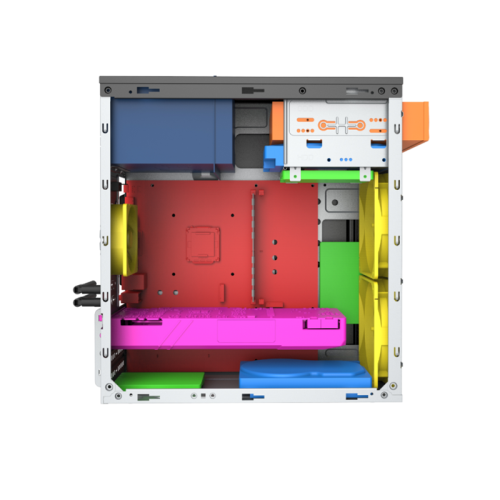 Корпус без блока питания/ Case Foxline FL-702, mATX, 1x5.25EXT, 1x3.5EXT, 2x3.5INT, 2xUSB3.0, HDA, no FAN, no PSU, no pwr cord