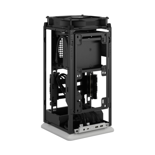 Корпус без блока питания/ Case Fractal Design Mood, Mini-Tower, 1x180mm, 2xUSB-A 3.0 + 1xUSB 3.2 Type-C, SFX PSU Support, mITX Light Gray