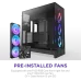 Корпус без блока питания/ Case NZXT H9 Flow RGB (2025), Midi-Tower, TG, 3x140mm RGB + 1x120mm, 2xUSB-A 3.2 + 1xUSB-C 3.2, E-ATX, ATX, mATX, mITX Black