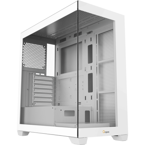 Корпус ПК без блока питания/ Case Ocypus Gamma C72 WH, Midi-Tower, TG, no fans, 2xUSB-A 2.0 + 1xUSB-A 3.0, ATX, mATX, mITX White