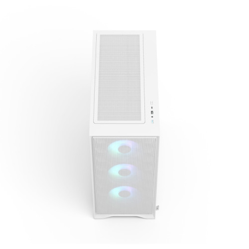 Корпус ПК без блока питания/ Case Fractal Design Pop 2 Air TG RGB, Midi-Tower, 3x120mm, 1xUSB-C + 1xUSB-A 3.2 ATX, mATX, mITX White