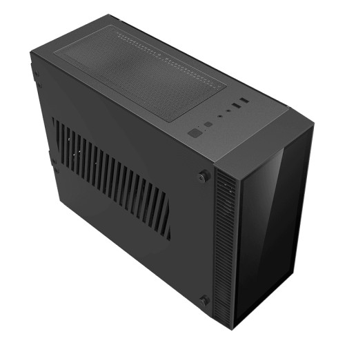 Компьютерный корпус, без блока питания ITX/ Gamemax Abyss ITX case, black, w/o PSU, w/2xUSB3.0, infinity rainbow lights FP, w/2x120mm Rainbow top fans (FN12ARGB-M)