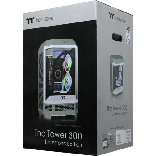 Корпус Thermaltake The Tower 300 Limestone серый mATX 8x120mm 6x140mm 2xUSB3.0 audio bott PSU [CA-1Y4-00SIWN-00]