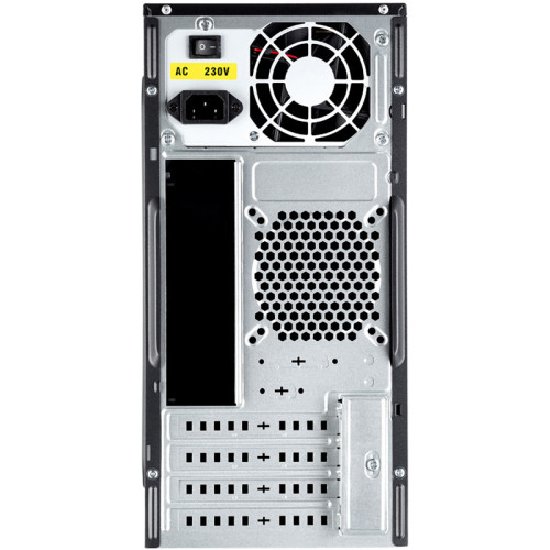 Корпус с блоком питания 450Вт./ Case Foxline FL-733, mATX, 2x5.25EXT, 2x3.5EXT, 5x3.5INT, 2xUSB3.0, HDA, w/o FAN, w/450W ATX PSU, w/1.2m EU pwr cord