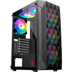 Корпус Bloody BD-CC107F черный ATX 4x120mm 1xUSB3.0 audio bott PSU [BD-CC107F-BK]