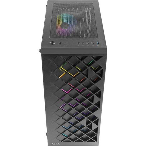 Корпус Azza Spectra черный ATX 7x120mm 2x140mm 2xUSB2.0 1xUSB3.0 audio bott PSU [CSAZ-280B SPECTRA]