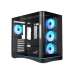 Корпус ПК без блока питания/ Case SAMA V62S Black, Midi-Tower, TG, 4x120mm ARGB, 2xUSB 3.0 + 1xUSB 3.2 Type-C, ATX, mATX, mITX Black