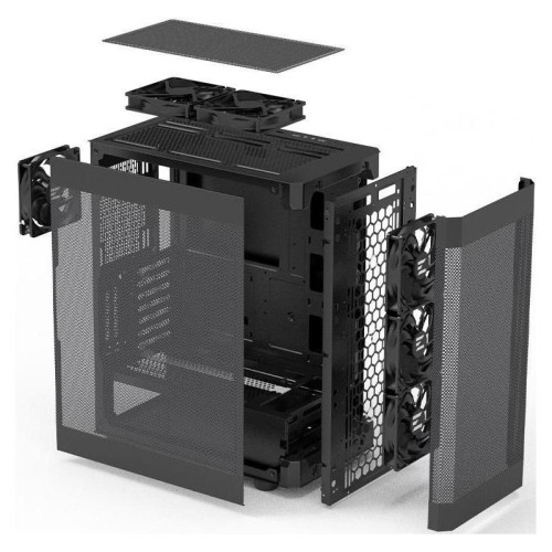 Корпус Zalman i4 черный ATX 8x120mm 6x140mm 1xUSB2.0 2xUSB3.0 audio bott PSU [I4 BLACK]