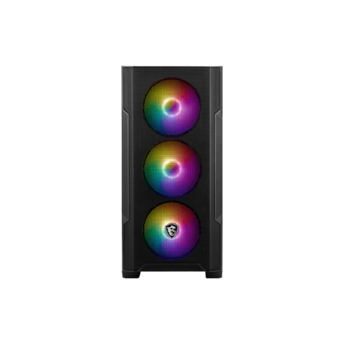 Корпус ПК без блока питания/ Case MSI MAG FORGE M100A, Mini-Tower, TG, 4x120mm ARGB, 2xUSB 2.0, 1xUSB 3.0, mATX, mITX Black