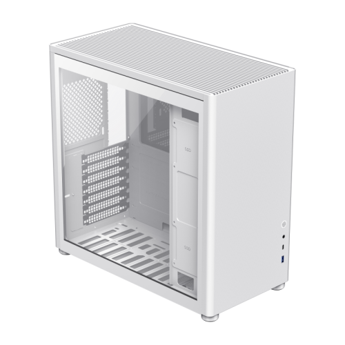 Компьютерный корпус mATX/ Gamemax Spark Full White mATX case, white, PSU, w/1xUSB3.0+1xType-C, 1xCombo Audio