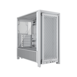 Корпус без блока питания/ Case Corsair Frame 4000D, Midi-Tower, TG, no fan, 2xUSB-A 3.2, 1xUSB 3.2 Type-C, E-ATX, ATX, mATX, mITX White