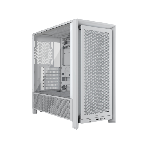 Корпус без блока питания/ Case Corsair Frame 4000D, Midi-Tower, TG, no fan, 2xUSB-A 3.2, 1xUSB 3.2 Type-C, E-ATX, ATX, mATX, mITX White