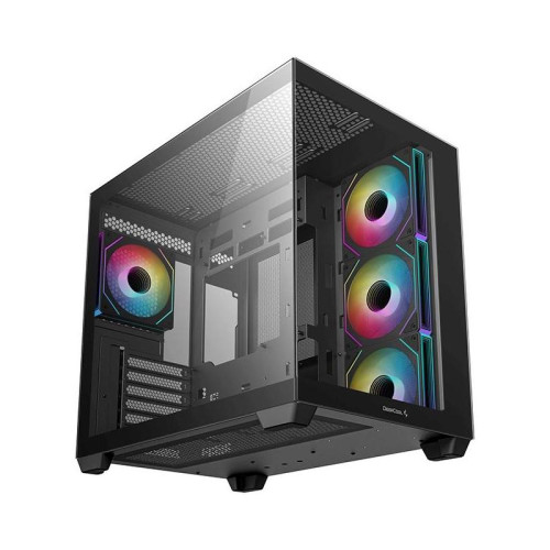Корпус Deepcool CG530 4F черный ATX 2x120mm 2x140mm 2xUSB2.0 1xUSB3.0 audio bott PSU [R-CG530-BKADA4-G-1]