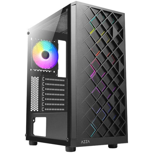 Корпус Azza Spectra черный ATX 7x120mm 2x140mm 2xUSB2.0 1xUSB3.0 audio bott PSU [CSAZ-280B SPECTRA]