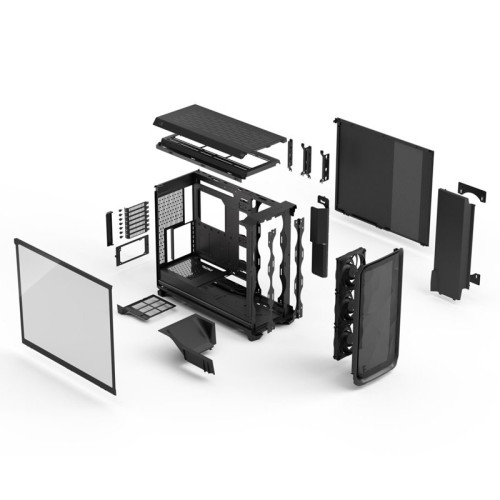Корпус ПК без блока питания/ Case Fractal Design Meshify 3 XL TG Light Tint, Full-Tower, 3x140mm, 2xUSB-A 3.2 + 1xUSB 3.2 Type-C SSI-EEB, SSI-CEB, E-ATX, ATX, mATX, mITX, Black