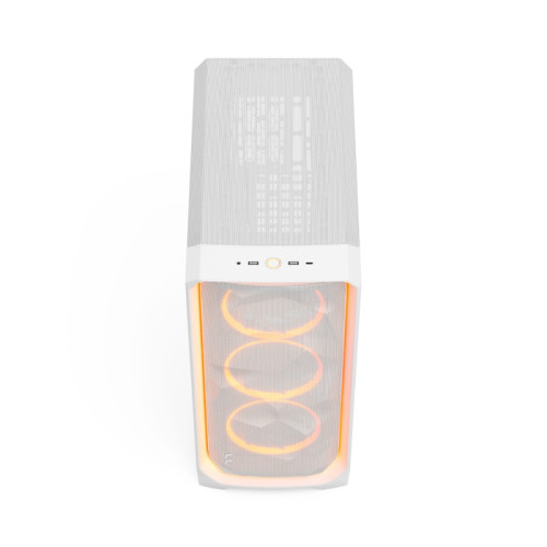 Корпус ПК без блока питания/ Case Fractal Design Meshify 3 Ambience Pro RGB TG Light Tint, Full-Tower, 3x140mm ARGB, 2xUSB-A 3.2 + 1xUSB 3.2 Type-C, E-ATX, ATX, mATX, mITX, White