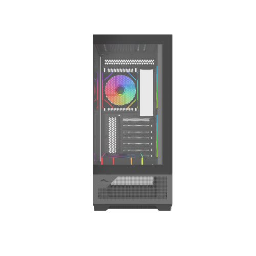 Корпус ПК без блока питания/ Case SAMA V43 Black, Midi-Tower, TG, 6x120mm ARGB, 2xUSB 3.0 + 1xUSB 3.2 Type-C, ATX, mATX, mITX Black Корпус ПК без блока питания/ Case SAMA V43 Black, Midi-Tower, TG, 6x120mm ARGB, 2xUSB 3.0 + 1xUSB 3.2 Type-C, ATX, mATX, mITX Black