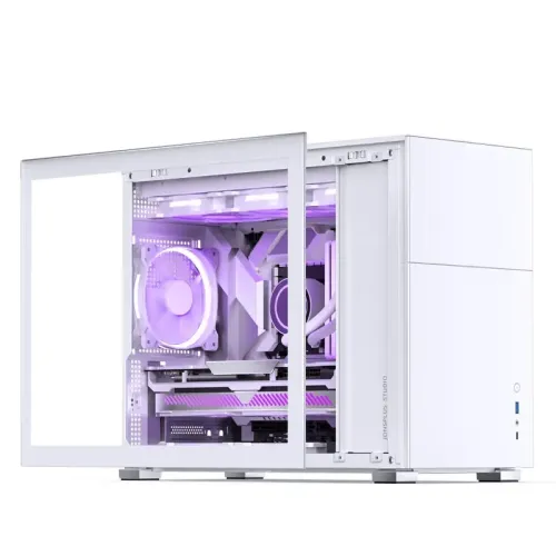 Корпус компьютерный Mini-Tower/ Case JONSBO D31 STD, Mini-Tower, TG, no fan, 1xUSB-A 3.2 + 1xUSB-C 3.2, mATX, mDTX, mITX White