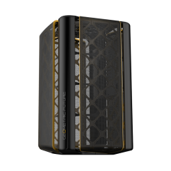 Корпус ПК без блока питания/ Case Geometric Future Model 2 The Ark, Mini-Tower, no fans, 3xUSB-A 3.0, 1xUSB 3.2 Type-C, mATX, mITX Black/Gold