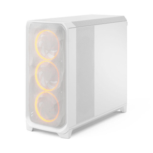 Корпус ПК без блока питания/ Case Fractal Design Meshify 3 XL RGB TG Clear Tint, Full-Tower, 3x140mm ARGB, 2xUSB-A 3.2 + 1xUSB 3.2 Type-C SSI-EEB, SSI-CEB, E-ATX, ATX, mATX, mITX, White