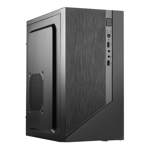 Корпус с блоком питания 450Вт./ Сase Forza mATX, 450W, 2xUSB2.0, Black, w/o FAN, 12 cm fan PSU, power cord