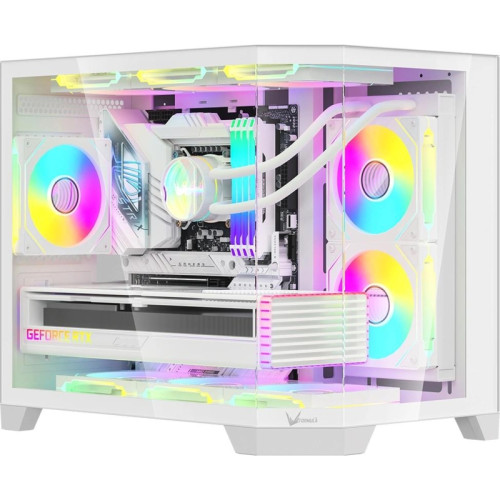Корпус Formula Crystal Z6M Floe белый без БП mATX 4x120mm 2xUSB3.0 audio bott PSU