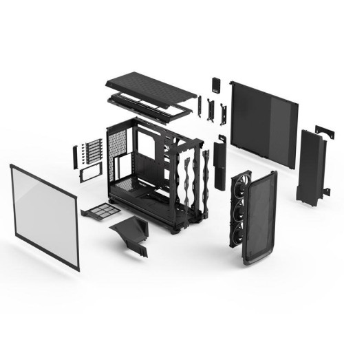 Корпус ПК без блока питания/ Case Fractal Design Meshify 3 XL Ambience Pro RGB TG Light Tint, Full-Tower, 3x140mm ARGB, 2xUSB-A 3.2 + 1xUSB 3.2 Type-C SSI-EEB, SSI-CEB, E-ATX, ATX, mATX, mITX, Black