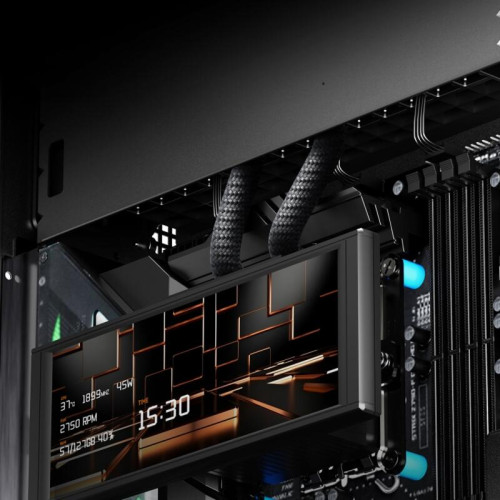 Корпус без блока питания/ Case Thermalright A70 Vision, Midi-Tower, TG, LCD, ARGB, no fans, 2xUSB-A 3.0, 1xUSB Type-C, ATX, mATX, mITX Black